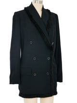 1998 Christian Dior Silk Fringe Double Breasted Tailored Jacket Jacket arcadeshops.com