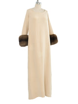 Normal Norell Tan Sable Trimmed Dress Ensemble Suit arcadeshops.com