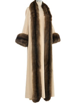 Normal Norell Tan Sable Trimmed Dress Ensemble Suit arcadeshops.com