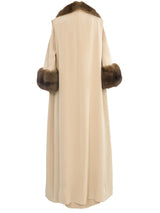 Normal Norell Tan Sable Trimmed Dress Ensemble Suit arcadeshops.com