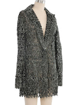 Gianfranco Ferre Roped Open Front Lace Jacket Jacket arcadeshops.com