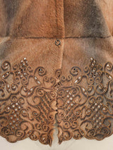Guilana Teso Laser Cut Natural Hide-On Leather Blazer Jacket arcadeshops.com
