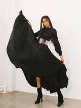 1970s Oscar de la Renta Black Jersey Gown Dress arcadeshops.com