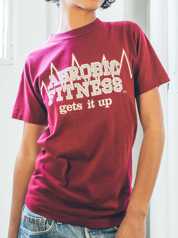 1980s Aerobic Fitness Tee T-Shirt arcadeshops.com