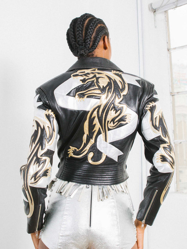 North Beach Leather Panther Moto Jacket Jacket arcadeshops.com