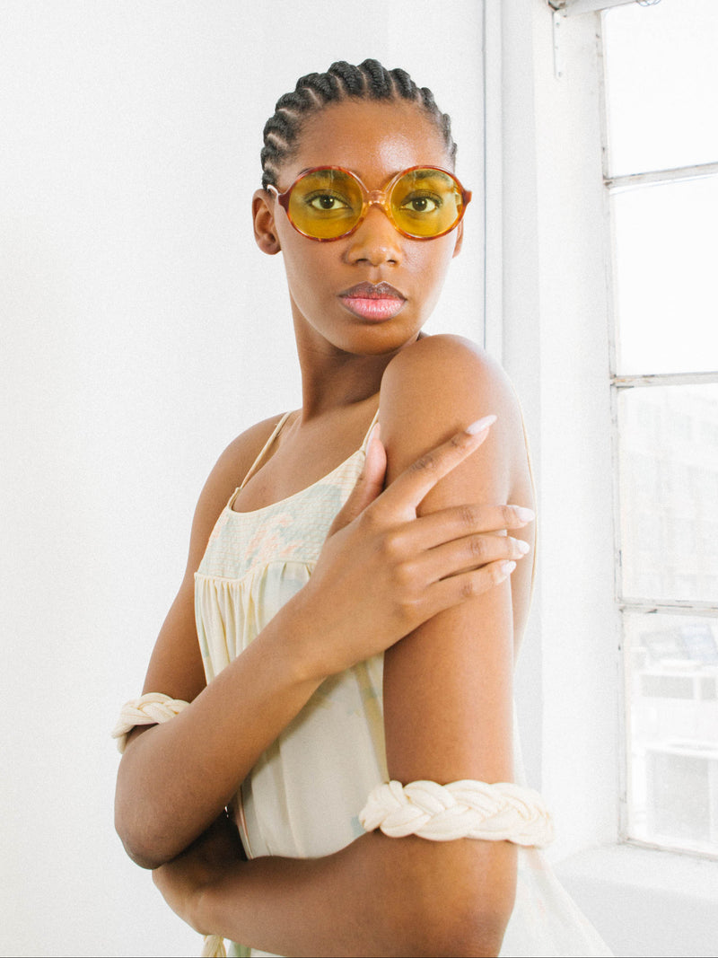 1970s Round Ombre Frame Sunglasses Accessory arcadeshops.com