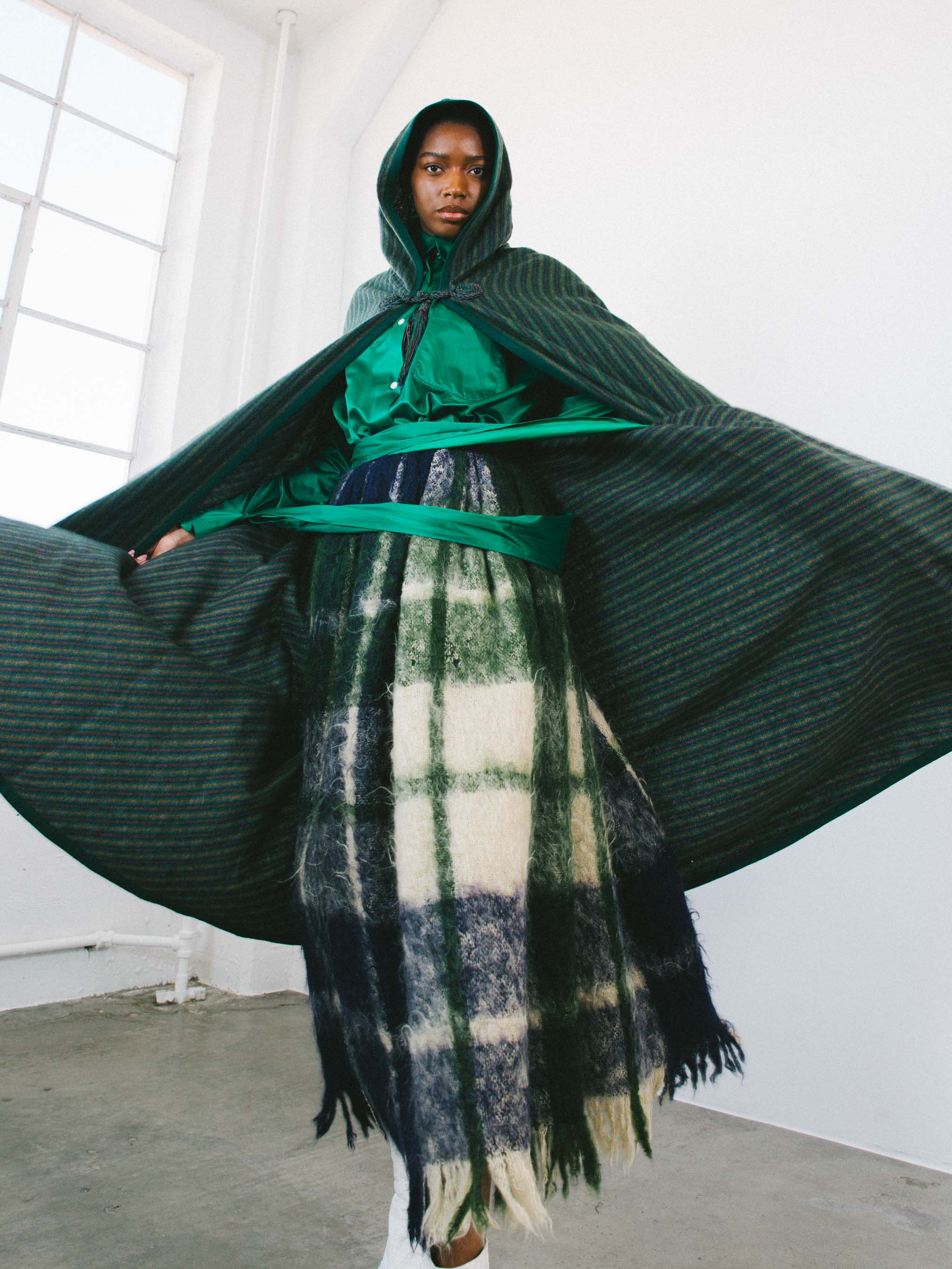 1976 Yves Saint Laurent Russian Collection Striped Cape