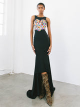 1986 Patrick Kelly Button Bodice Mermaid Gown Dress arcadeshops.com