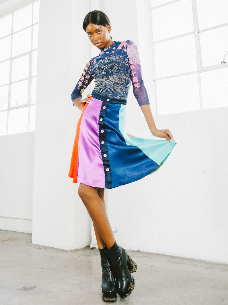 Mr. Freedom Rainbow Panel Skirt Bottom arcadeshops.com