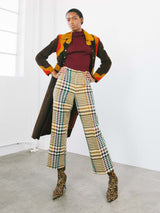 1980s Callaghan By Gianni Versace Burgundy and Black Metallic Turtleneck Top Top arcadeshops.com