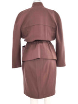 Thierry Mugler Tailored Chocolate Skirt Suit