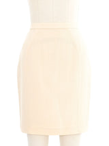 Thierry Mugler Cream Tailored Woven Skirt Suit