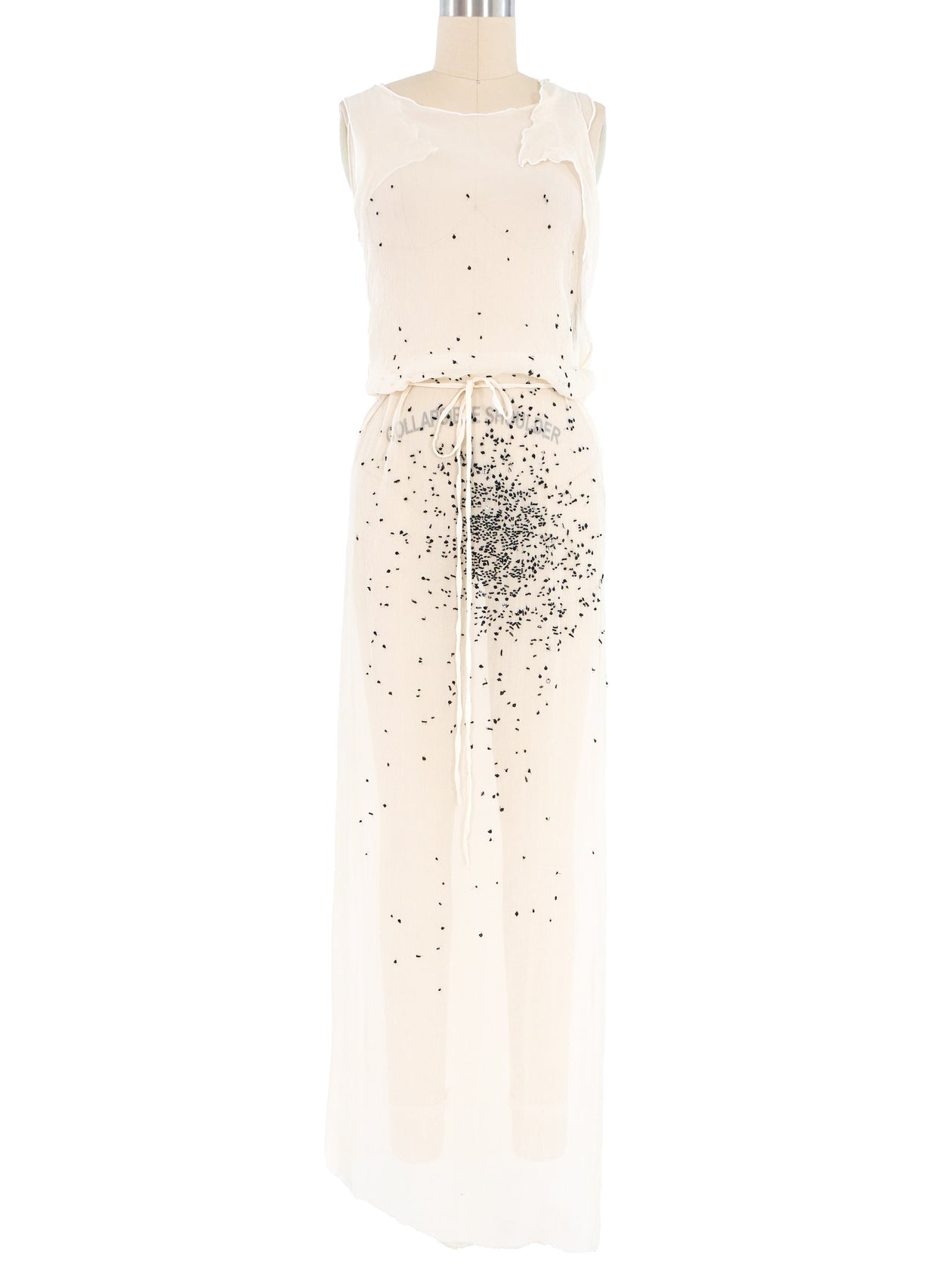 Ann Demeulemeester Beaded Silk Wrap Dress