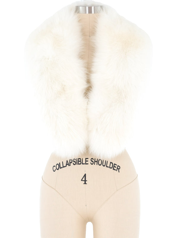 White Fox Fur Stole Accessory arcadeshops.com