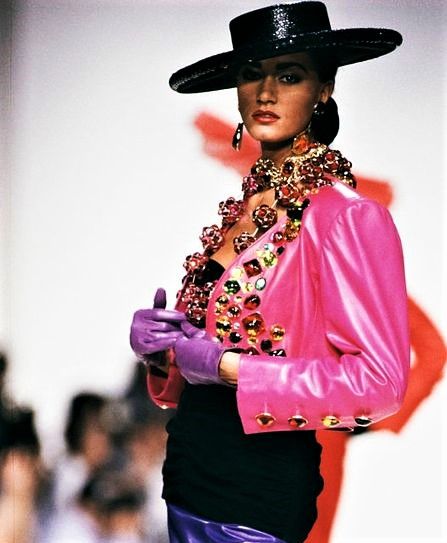 1990 Yves Saint Laurent Embellished Leather Jacket