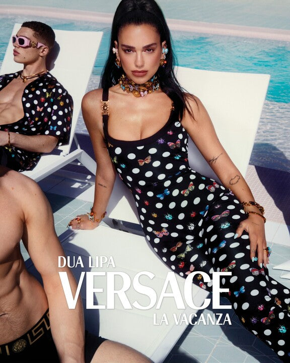 Versace x Dua Lipa Polka Dot Butterfly Jumpsuit