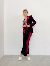 Emilio Pucci Burgundy Velvet Pantsuit Suit arcadeshops.com