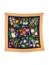 Gucci Flora Beige and Black Silk Scarf Accessory arcadeshops.com