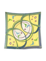 Gucci Yellow Seal Print Scarf Accessory arcadeshops.com