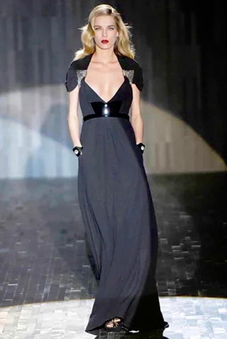 2007 Gucci Rhinestone And Patent Accent Gown