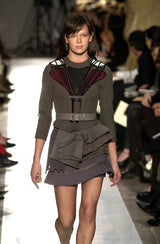 2001 Balenciaga Velvet Trim Fringe Assemblage Ensemble Suit arcadeshops.com