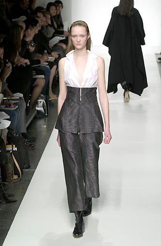 2001 Yeohlee Two Tone Sleeveless Blouse