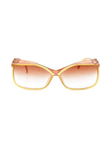 Christian Dior Peach Glitter Rectangular Sunglasses Accessory arcadeshops.com