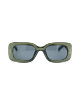 1990s Gucci Green Rectangular Sunglasses Accessory arcadeshops.com