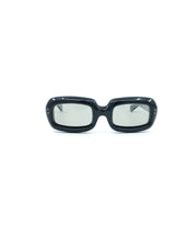 Mod Black Rectangular Bubble Frame Sunglasses Accessory arcadeshops.com