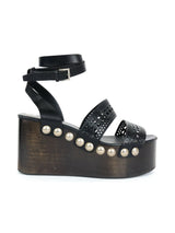 Alaia Lasercut Studded Platform Sandals, 37 Accessory arcadeshops.com