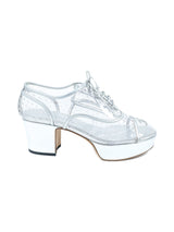 2016 Chanel Perforated Vinyl Platform Oxfords, 37.5 Accessory arcadeshops.com