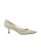Manolo Blahnik Celadon Patent Lasercut Pumps, 36.5 Accessory arcadeshops.com