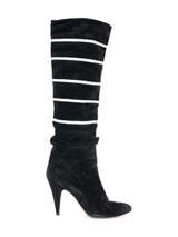 Casadei Black Suede Rhinestone Boots, 6 Accessory arcadeshops.com