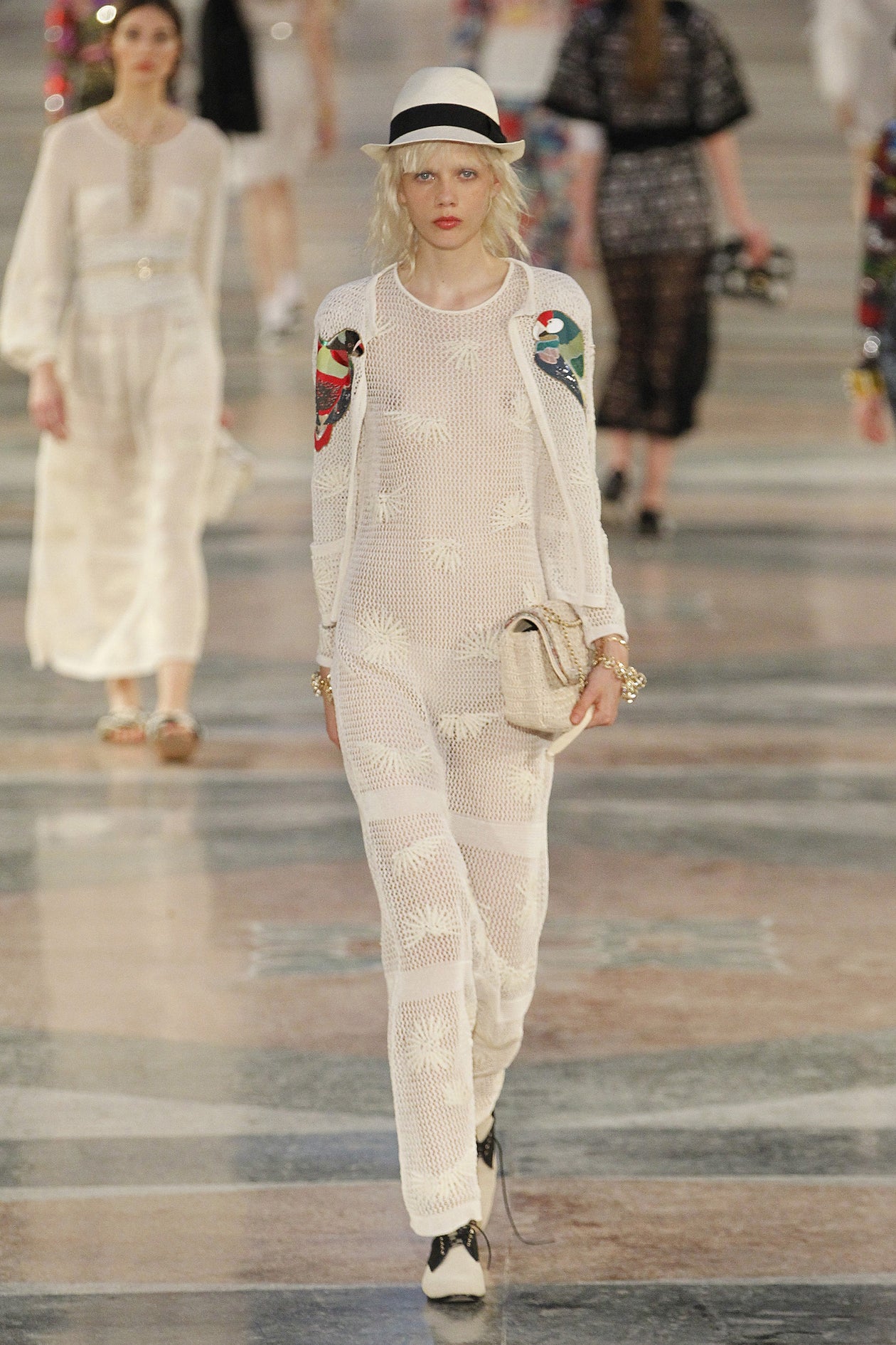 2017 Chanel Crochet Maxi Dress