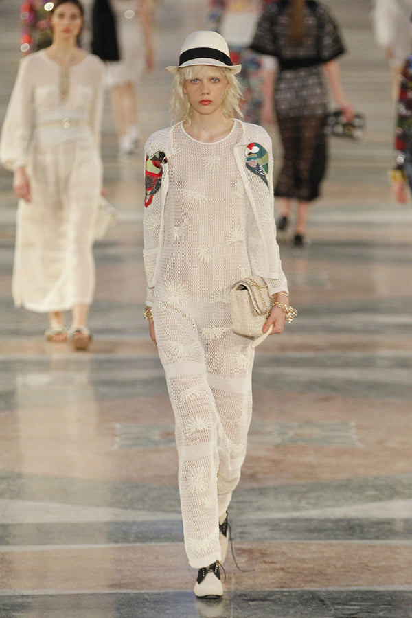 2017 Chanel Crochet Maxi Dress