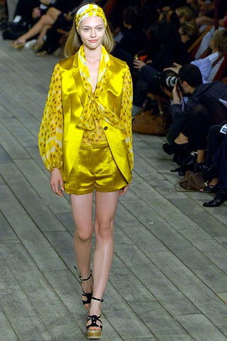 2007 Hermes Sheer Yellow Poppy Blouse Top arcadeshops.com