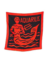 Pauline Trigere Aquarius Printed Silk Scarf Accessory arcadeshops.com