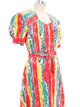 1950's Novelty Goddess Printed Maxi Dress Dress arcadeshops.com