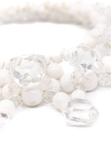 1960's Ice Cube Crystal Beaded Collar Necklace Jewelry arcadeshops.com