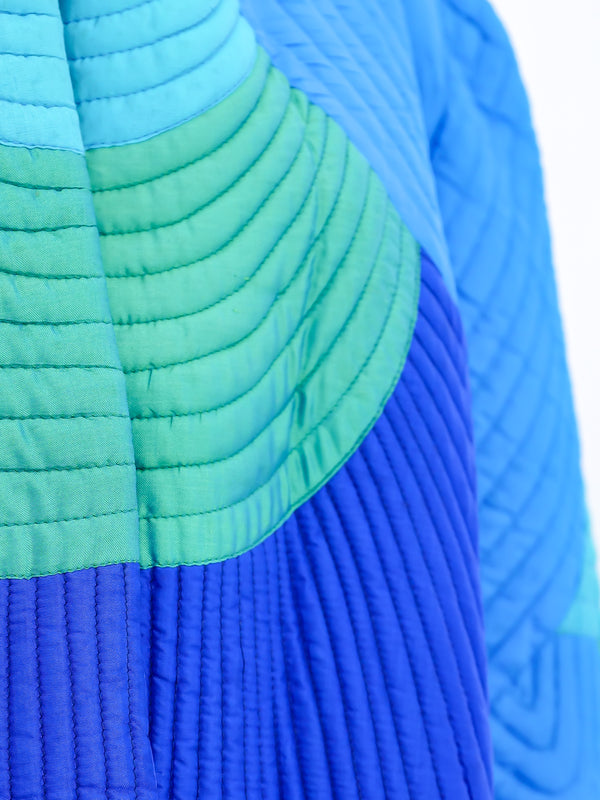 Iridescent Quilted Thai Silk Jacket Jacket arcadeshops.com