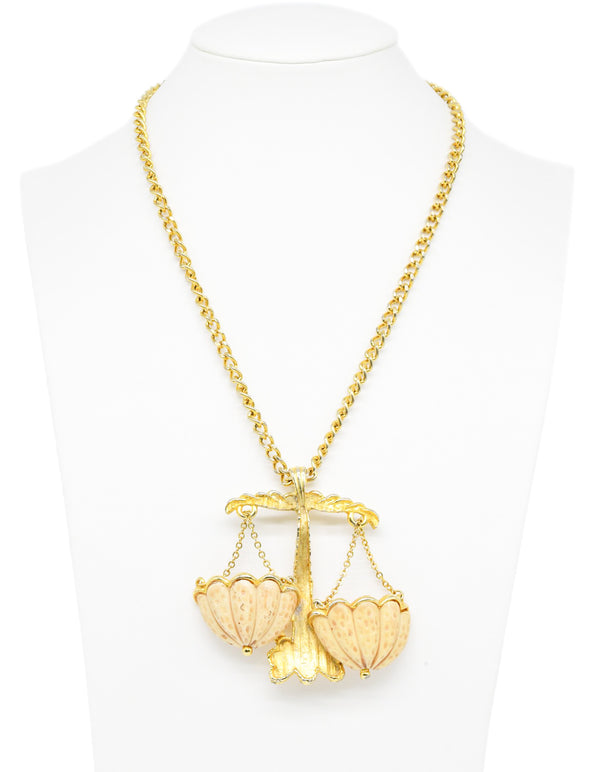 Razza Libra Scale Pendant Necklace Accessory arcadeshops.com