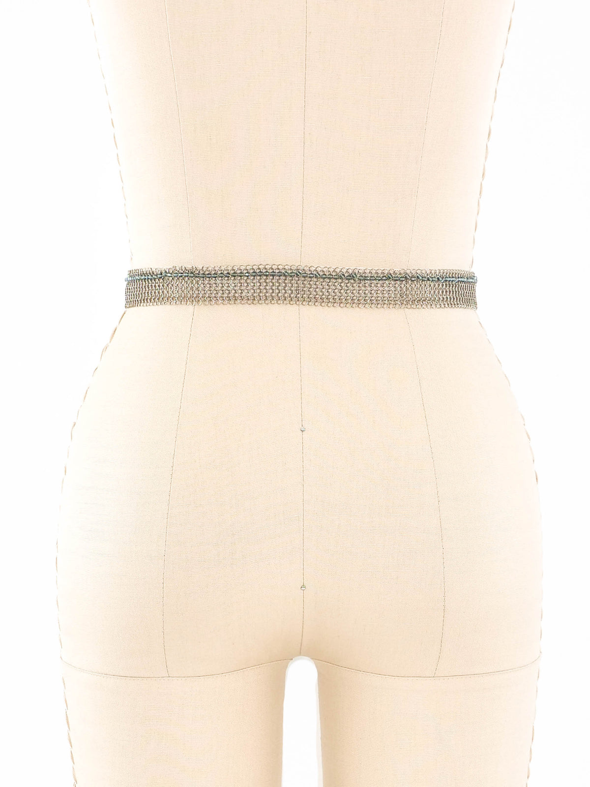 Chanel Silver Chainmail Belt with Pouch Chanel // FW 2004 Silver & Pearl Charm Mademoiselle Belt  main image 2