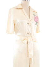 Ivory Satin Jumpsuit Jumpsuit arcadeshops.com