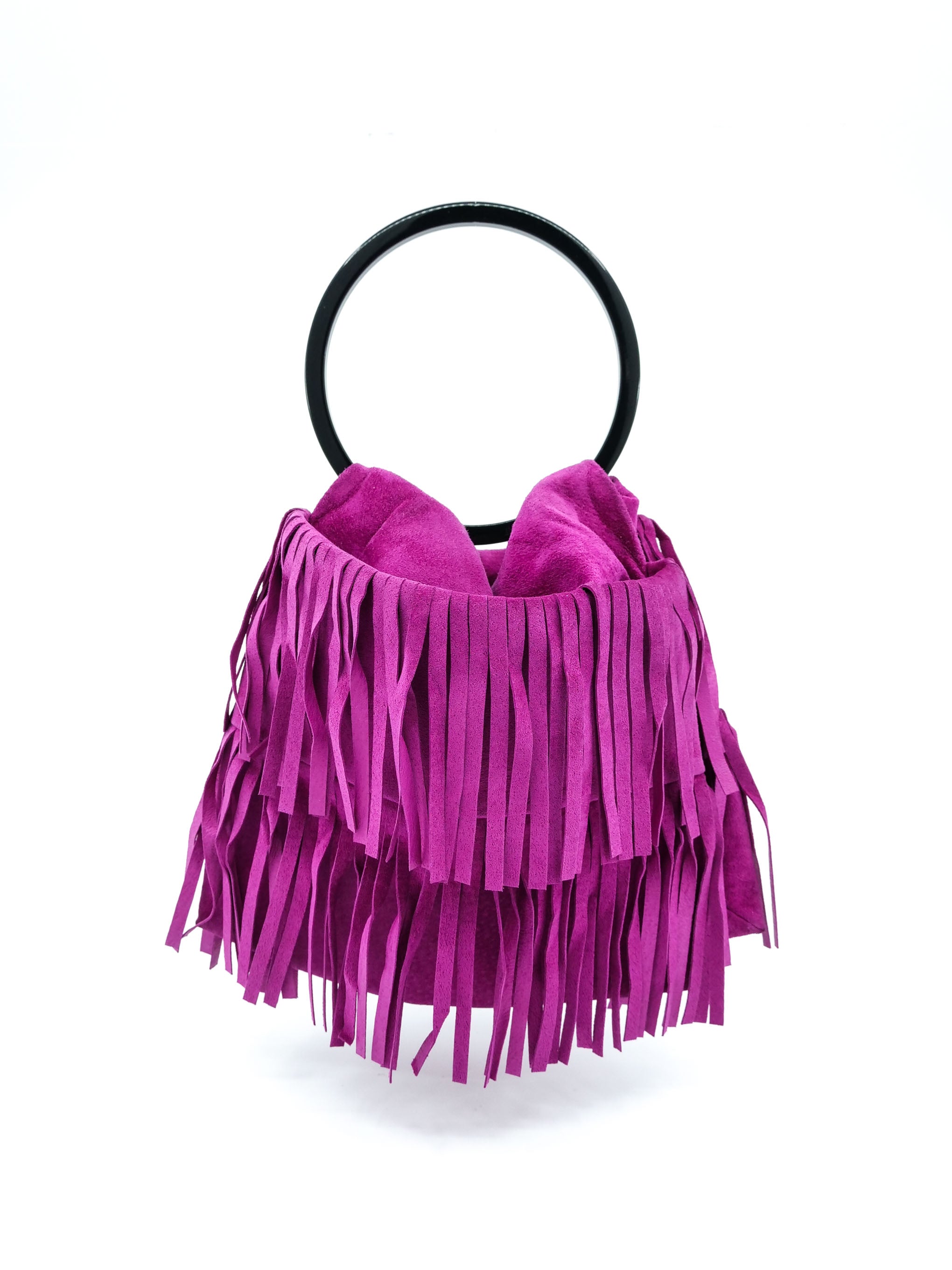 Ysl suede hot sale fringe bag