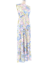 1960's Floral Printed Jumpsuit Jumpsuit arcadeshops.com