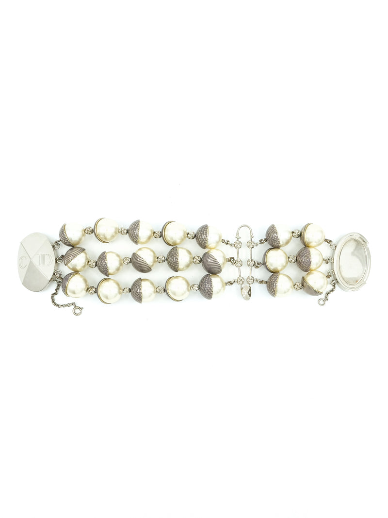 Christian Dior Multistrand Acorn Bead Bracelet Accessory arcadeshops.com