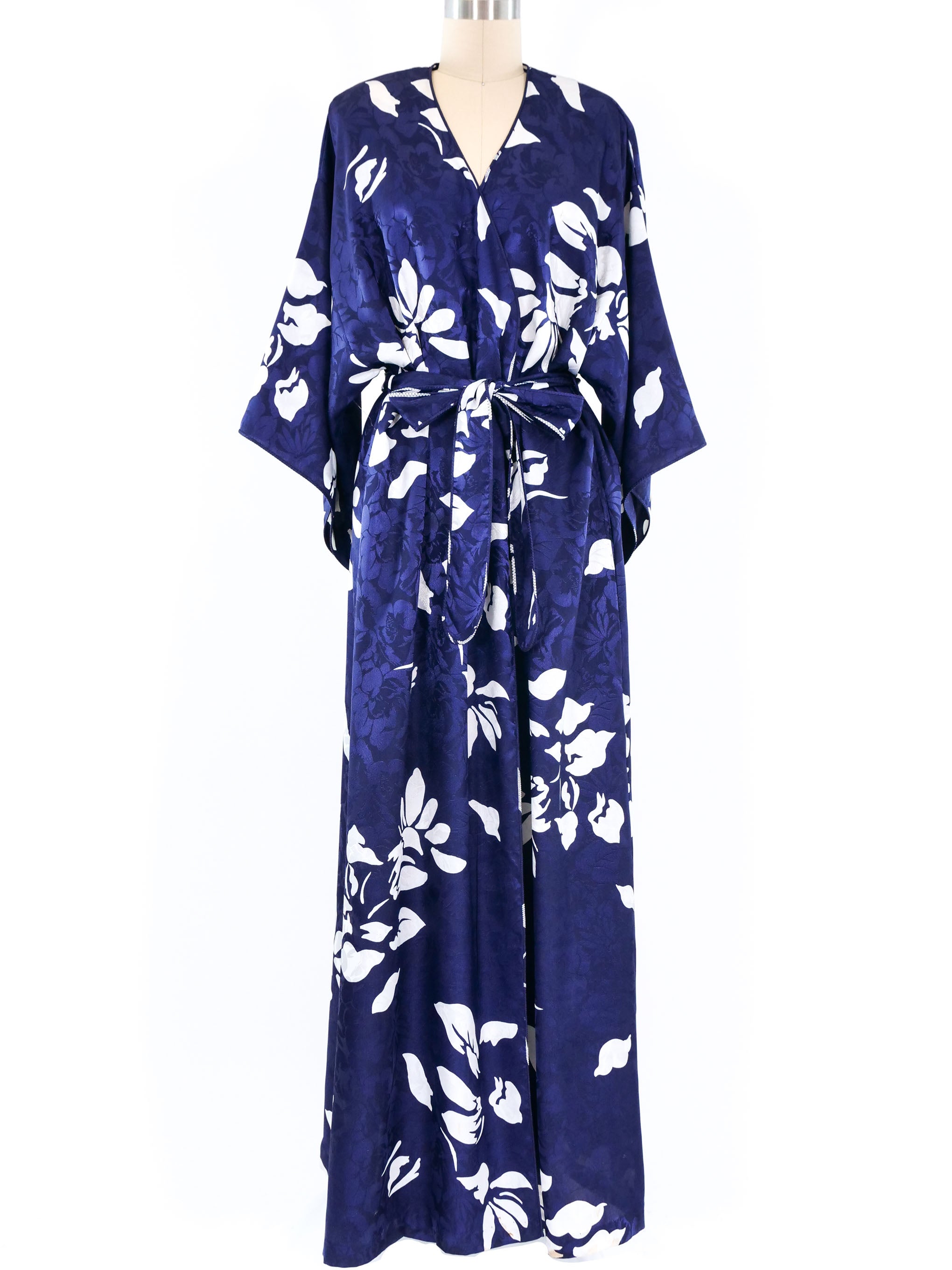 Mary McFadden Satin Wrap Style Robe
