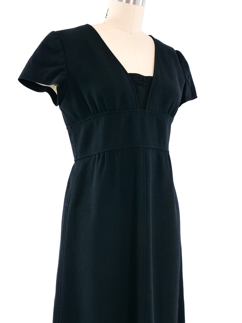 1960's Courreges Black Shift Dress Dress arcadeshops.com
