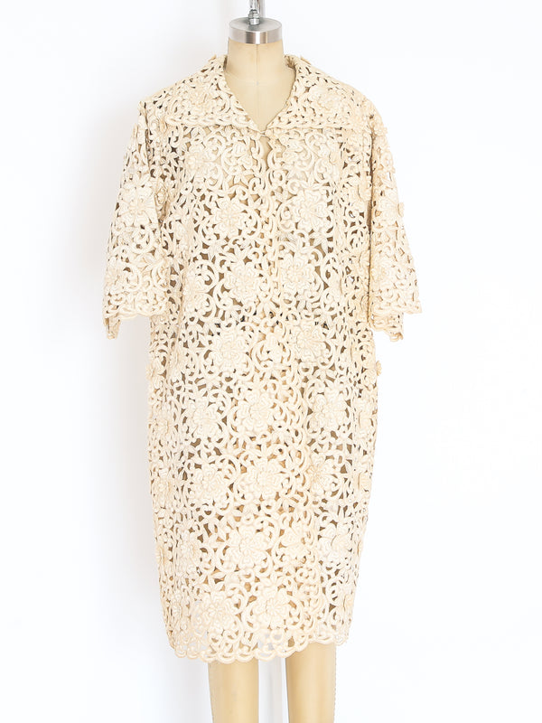 Ivory Lace Duster Jacket arcadeshops.com