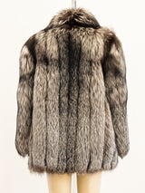 Silver Fox Fur Coat Jacket arcadeshops.com